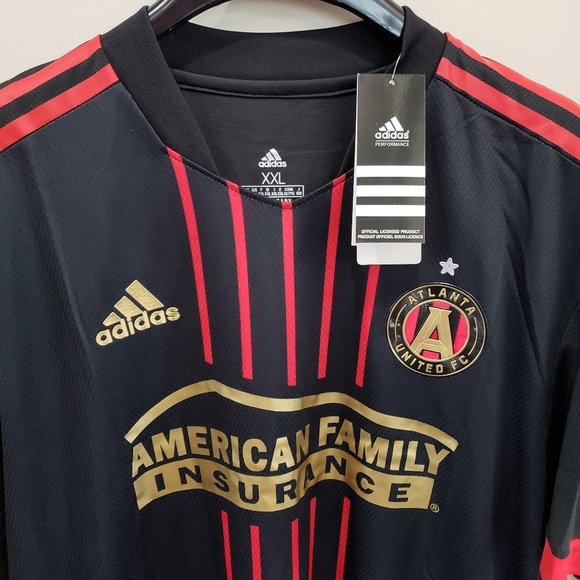 Brand NEW Adidas Atlanta United FC Home Jersey - Black-Red - Picture 3 of 8